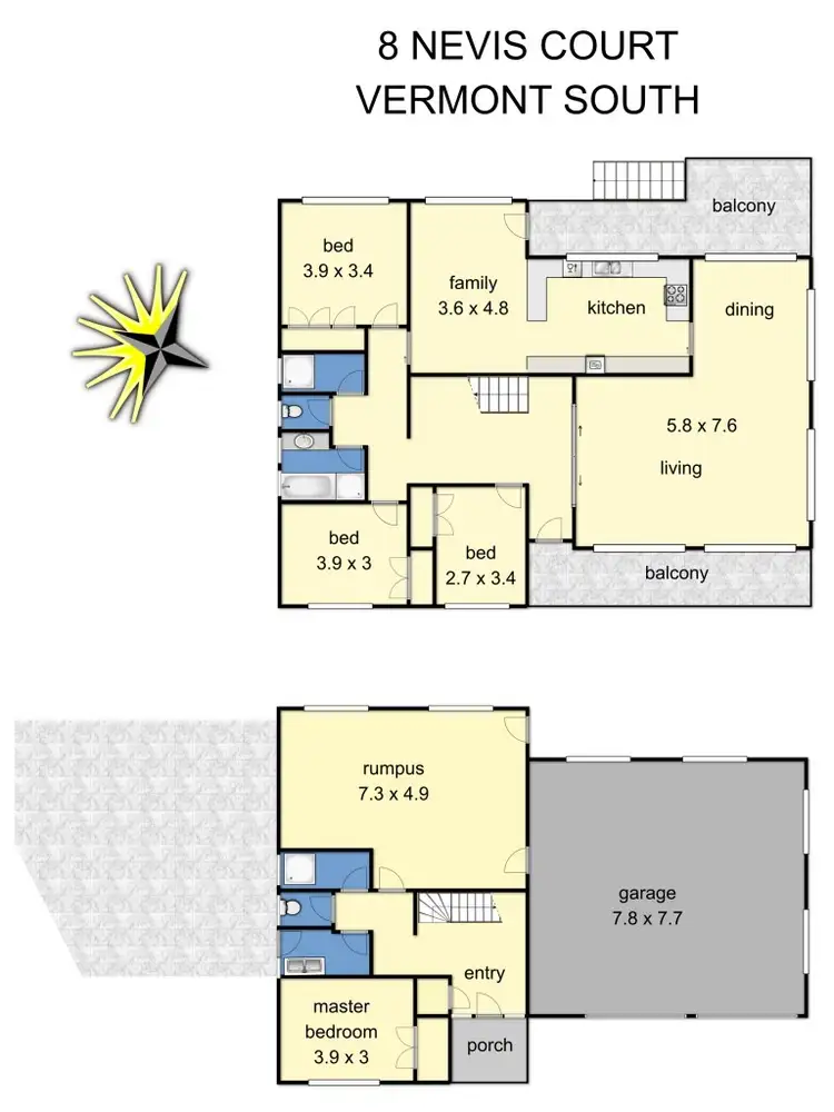 Floorplan of Homely house listing, 8 Nevis Court, Vermont South VIC 3133