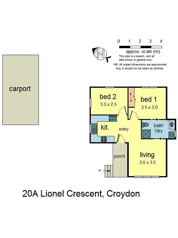 Floorplan of Homely unit listing, 20A Lionel Crescent, Croydon VIC 3136