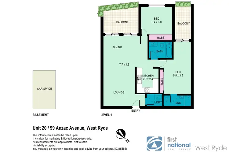 Floorplan of Homely apartment listing, 20/99-101 Anzac Avenue, West Ryde NSW 2114
