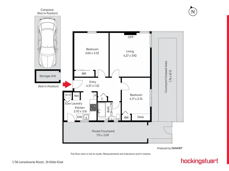 Floorplan of Homely apartment listing, 1/36 Lansdowne Road, St Kilda East VIC 3183