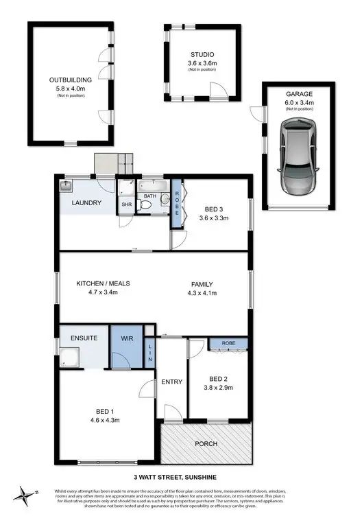 Floorplan of Homely house listing, 3 Watt Street, Sunshine VIC 3020