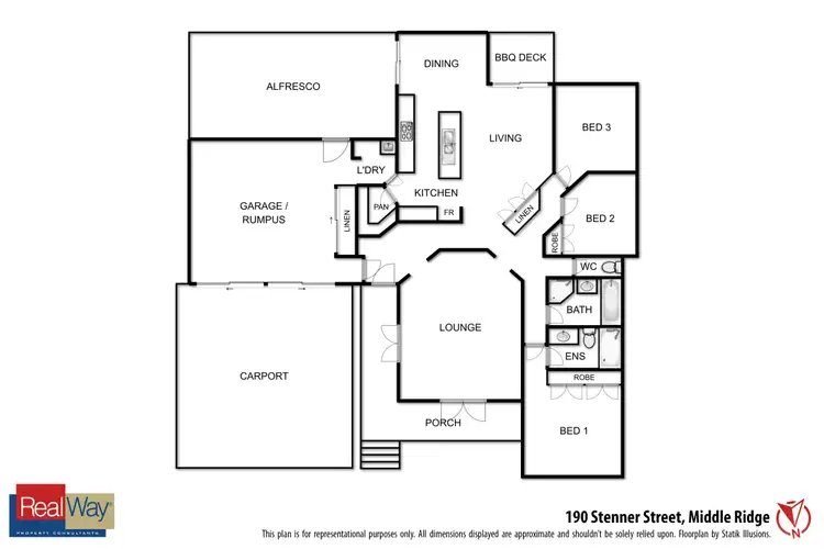 Floorplan of Homely house listing, 190 Stenner Street, Middle Ridge QLD 4350