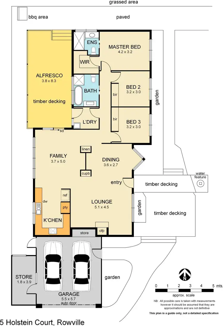 Floorplan of Homely house listing, 5 Holstein Court, Rowville VIC 3178