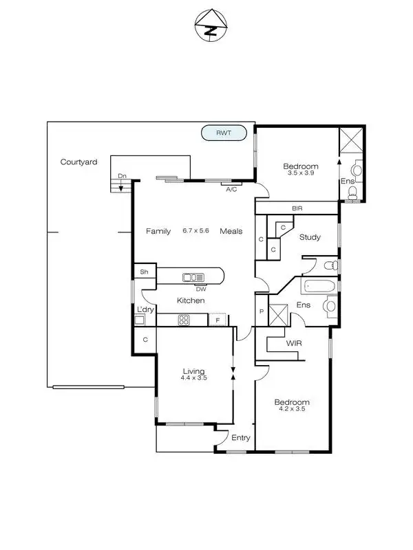 Floorplan of Homely house listing, 6 Bartley Avenue, Mount Clear VIC 3350