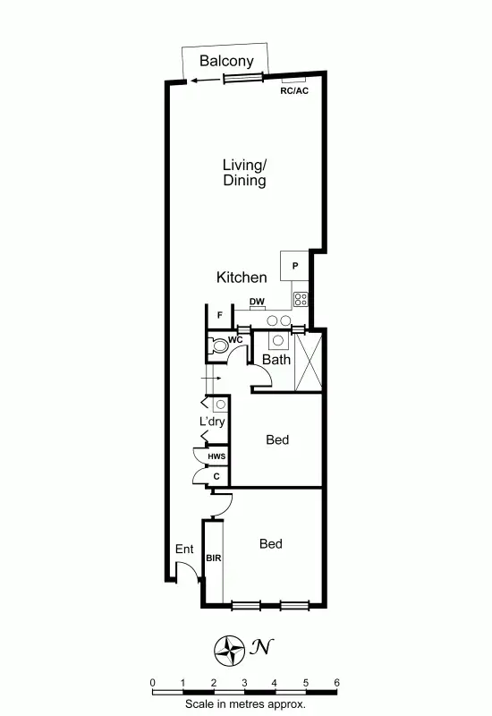 Floorplan of Homely apartment listing, 210/10 Hillingdon Place, Prahran VIC 3181