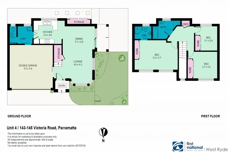 Floorplan of Homely townhouse listing, 4/143-145 Victoria Road, Parramatta NSW 2150