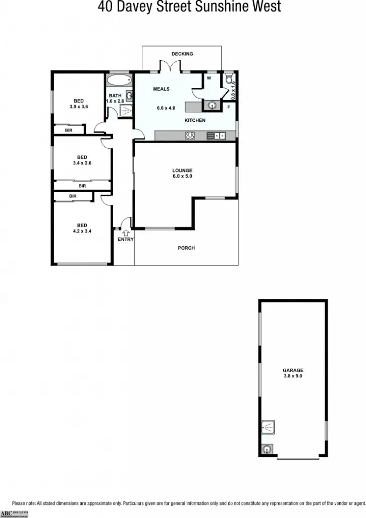 Floorplan of Homely house listing, 40 Davey Street, Sunshine West VIC 3020
