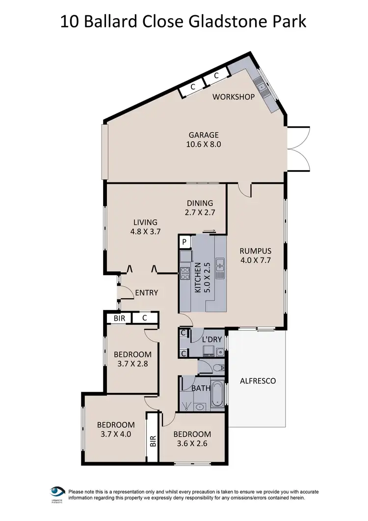 Floorplan of Homely house listing, 10 Ballard Close, Gladstone Park VIC 3043