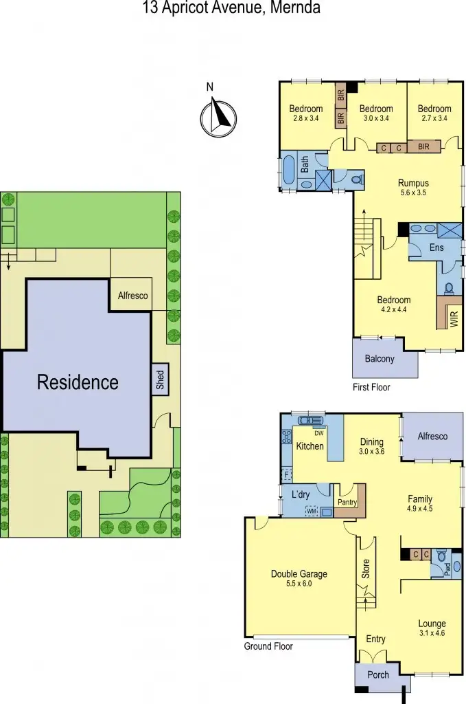 Floorplan of Homely house listing, 13 Apricot Avenue, Mernda VIC 3754