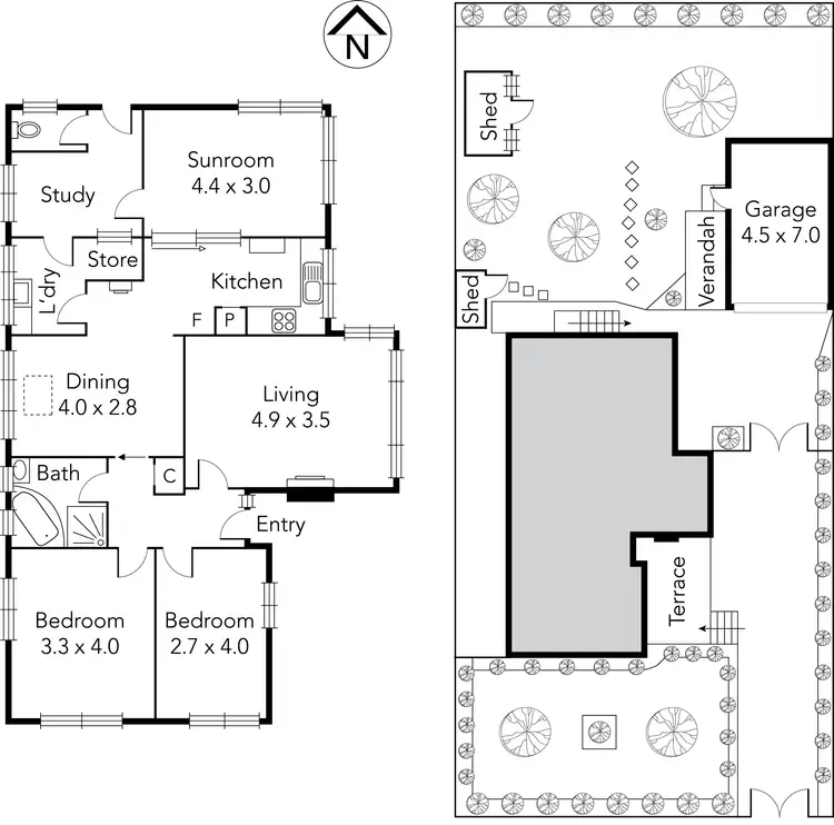 Floorplan of Homely house listing, 38 Drysdale Street, Reservoir VIC 3073