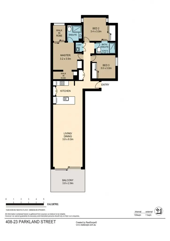 Floorplan of Homely unit listing, 408/23 Parkland Street, Nundah QLD 4012