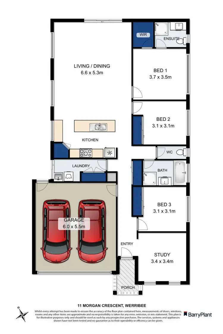 Floorplan of Homely house listing, 11 Morgan Crescent, Werribee VIC 3030
