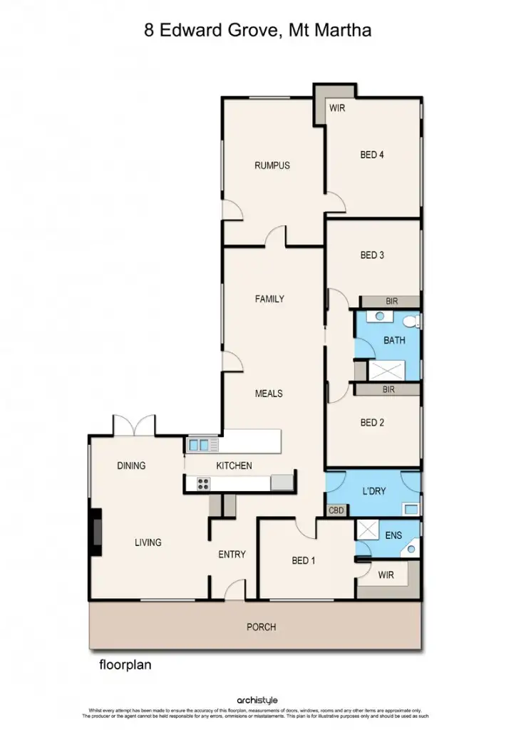 Floorplan of Homely house listing, 8 Edward Grove, Mount Martha VIC 3934
