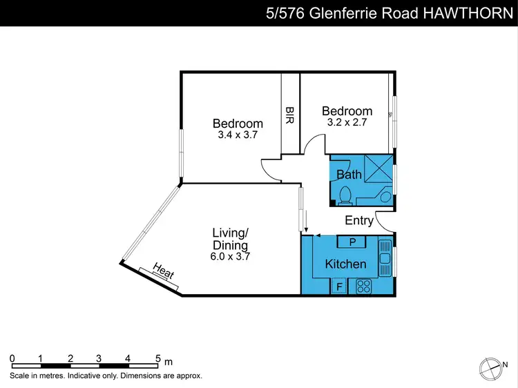 Floorplan of Homely apartment listing, 5/576 Glenferrie Rd, Hawthorn VIC 3122