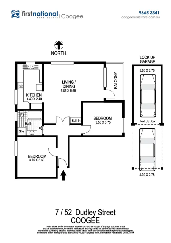 Floorplan of Homely unit listing, 7/52 Dudley Street, Coogee NSW 2034