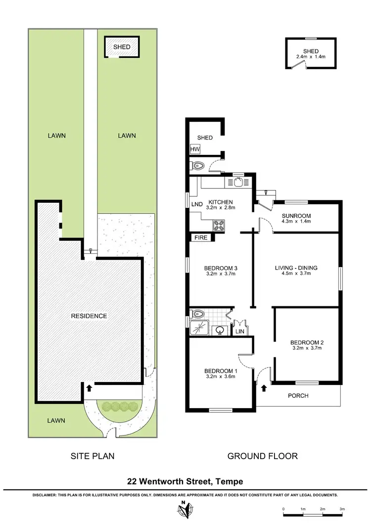 Floorplan of Homely house listing, 22 Wentworth Street, Tempe NSW 2044