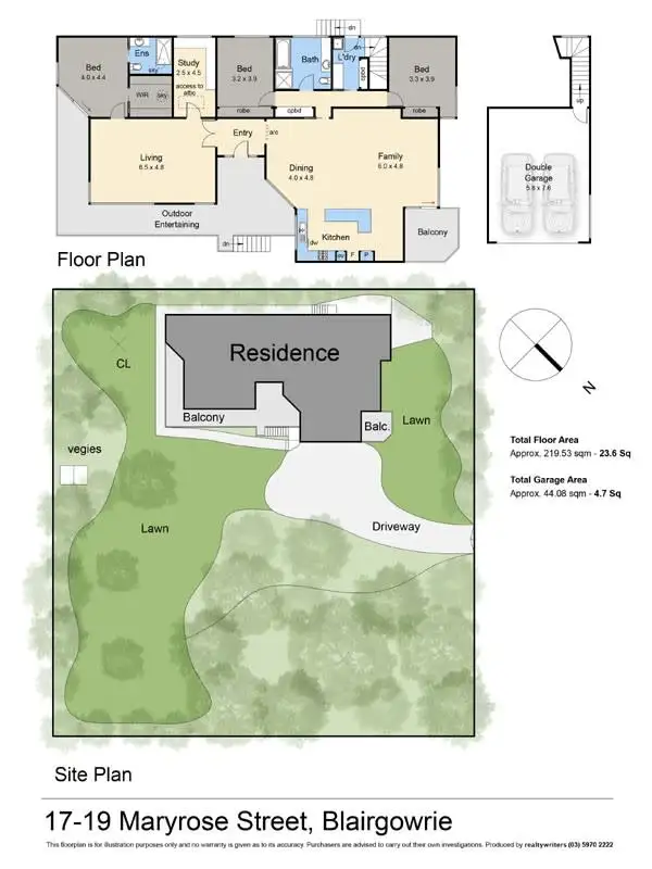Floorplan of Homely house listing, 17-19 Maryrose Street, Blairgowrie VIC 3942