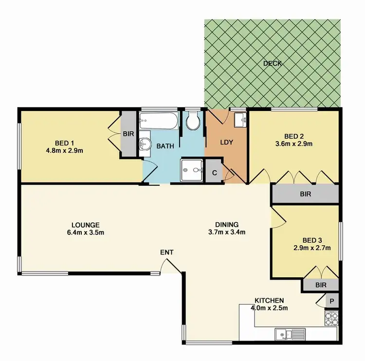 Floorplan of Homely house listing, 34 Fore Street, Whittlesea VIC 3757