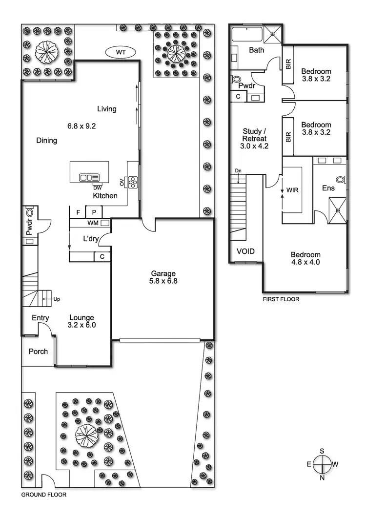 Floorplan of Homely townhouse listing, 26 Clive Street, Brighton East VIC 3187