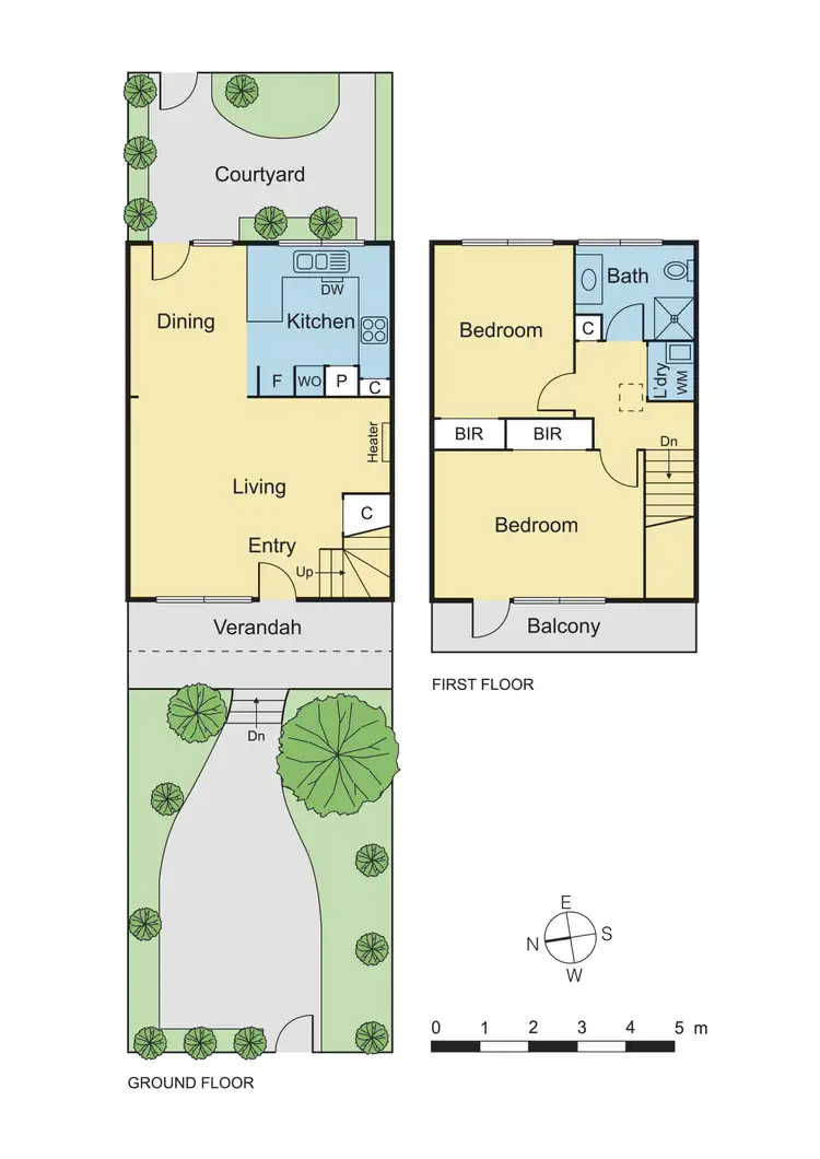 Floorplan of Homely townhouse listing, 5/191 Cape Street, Heidelberg VIC 3084