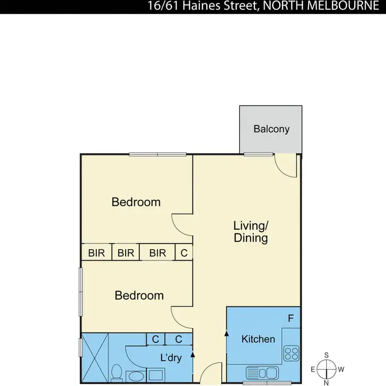 Floorplan of Homely apartment listing, 16/61 Haines Street, North Melbourne VIC 3051
