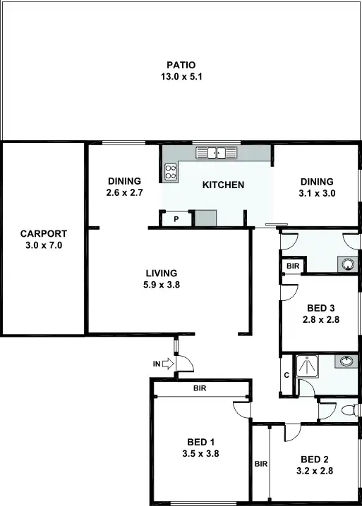 Floorplan of Homely house listing, 26 Hibbertia Crescent, Riverton WA 6148