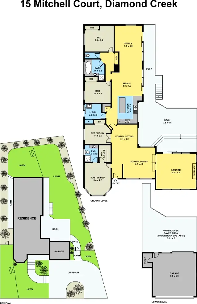 Floorplan of Homely house listing, 15 Mitchell Court, Diamond Creek VIC 3089