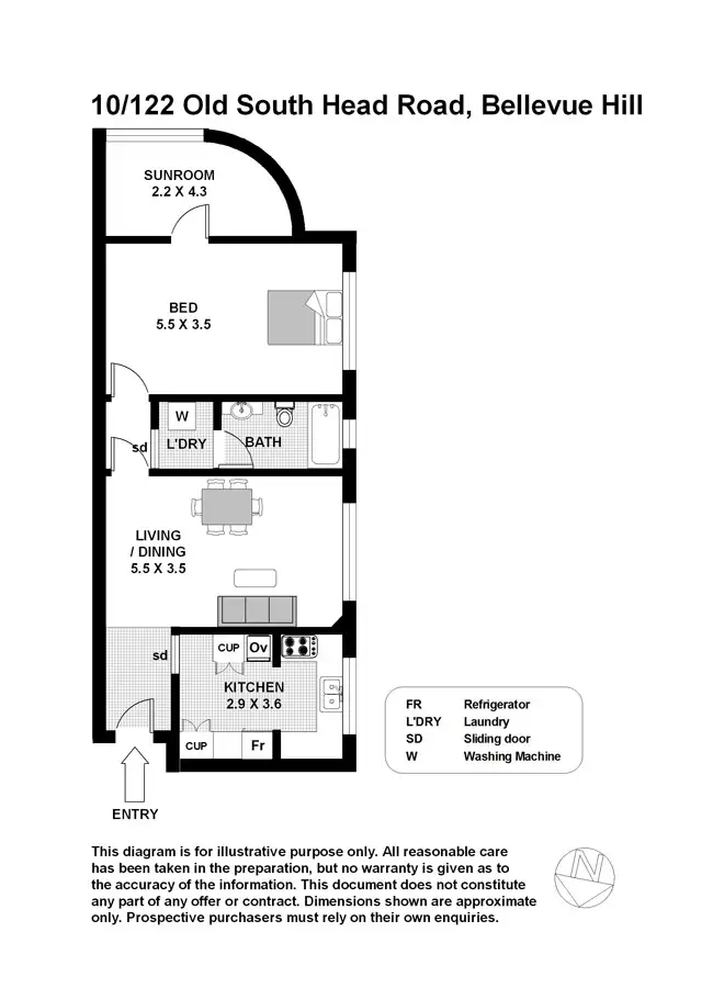 Floorplan of Homely apartment listing, 10/122 Old South Head Road, Bellevue Hill NSW 2023