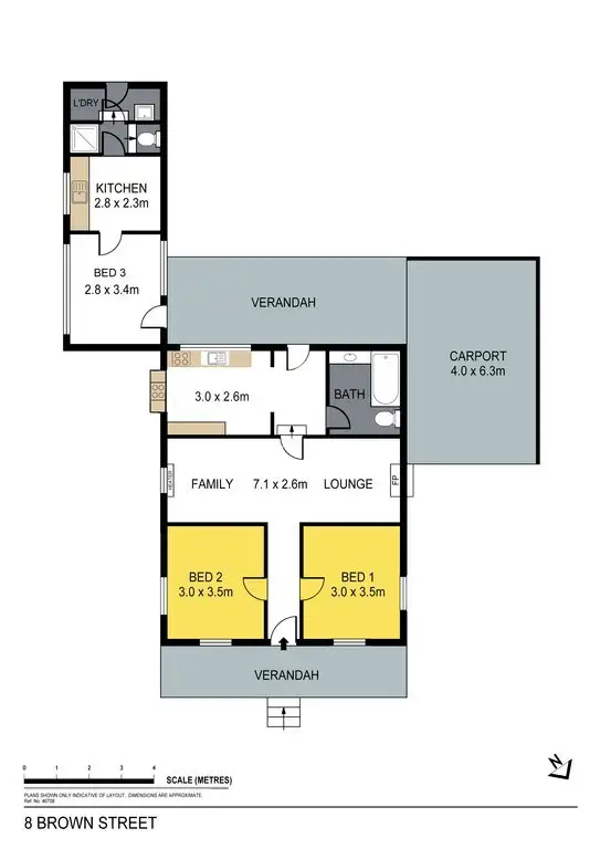 Floorplan of Homely house listing, 8 Brown Street, Long Gully VIC 3550