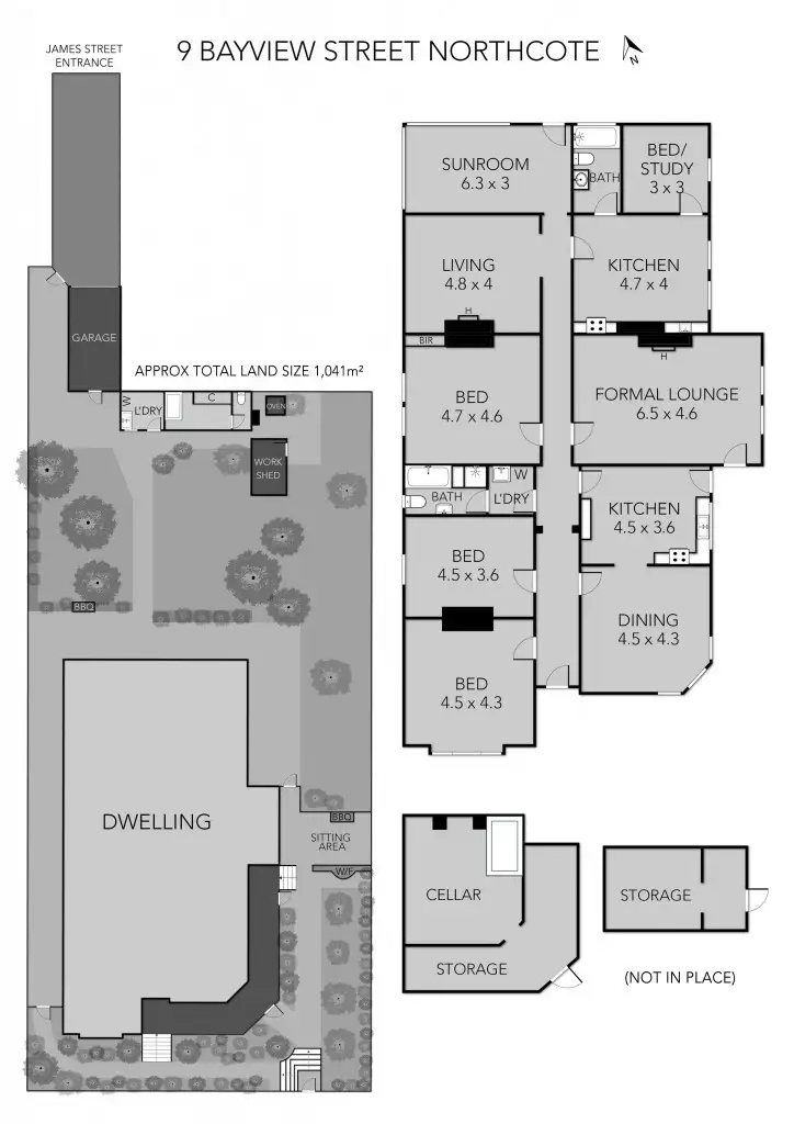 Floorplan of Homely house listing, 9 Bayview Street, Northcote VIC 3070