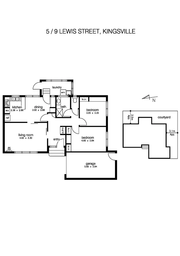 Floorplan of Homely unit listing, 5/9 Lewis Street, Kingsville VIC 3012