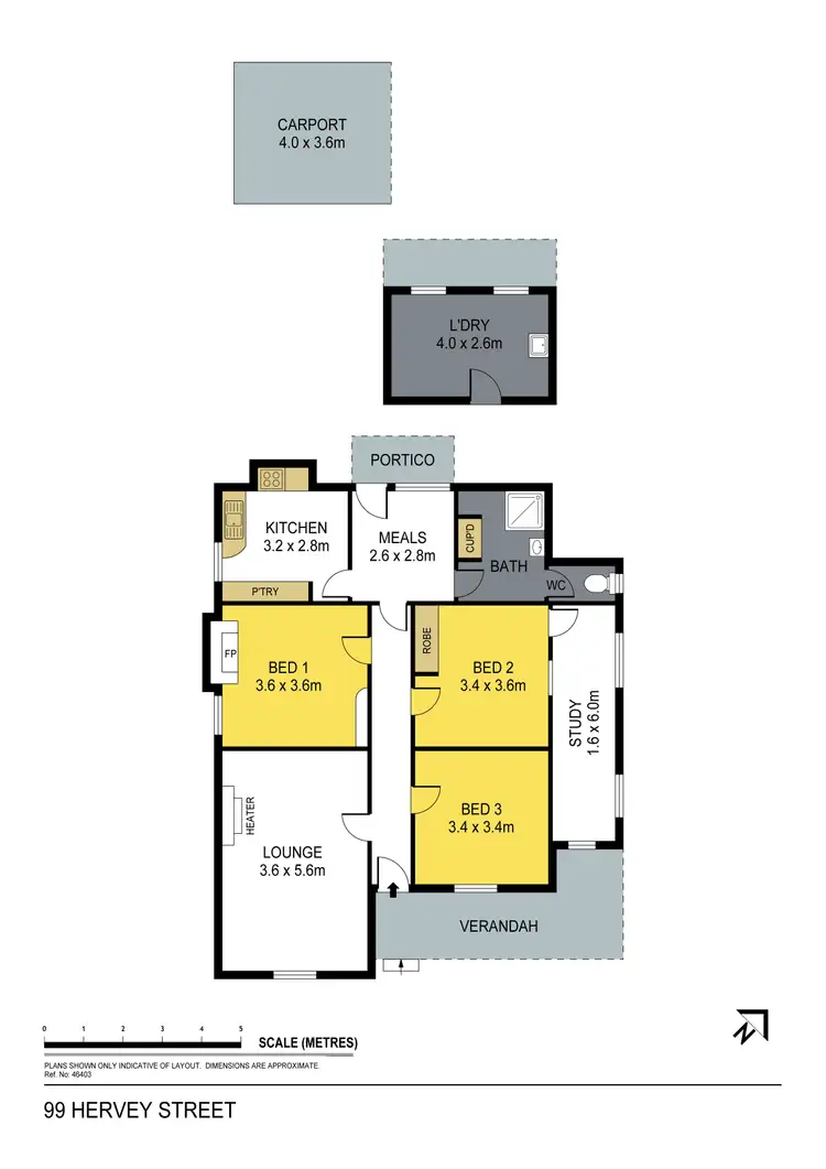 Floorplan of Homely house listing, 99 Hervey Street, Elmore VIC 3558