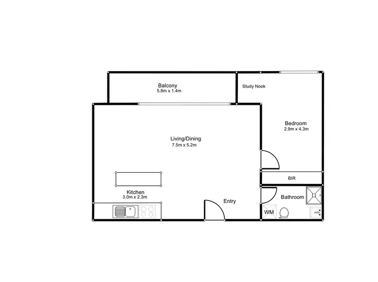 Floorplan of Homely apartment listing, 7/455 High Street, Northcote VIC 3070