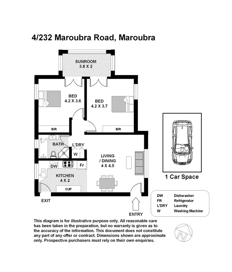 Floorplan of Homely apartment listing, 4/232 Maroubra Road, Maroubra NSW 2035