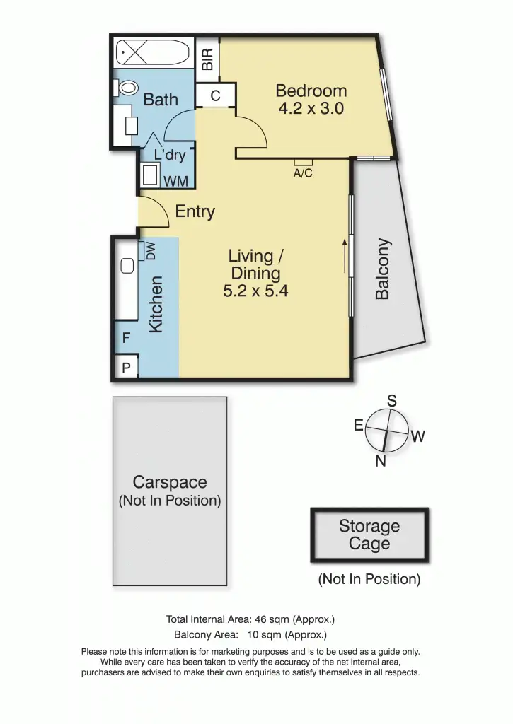 Floorplan of Homely apartment listing, 408/105 Nott Street, Port Melbourne VIC 3207