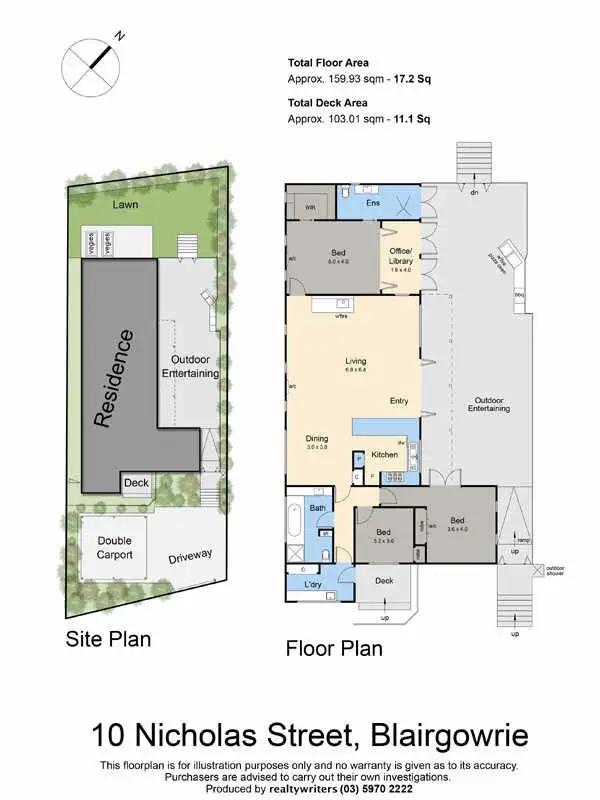 Floorplan of Homely house listing, 10 Nicholas Street, Blairgowrie VIC 3942