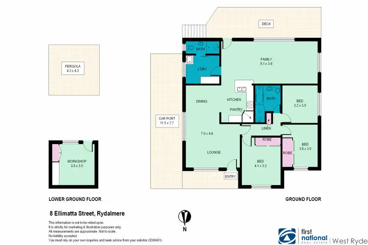 Floorplan of Homely house listing, 8 Ellimatta Street, Rydalmere NSW 2116