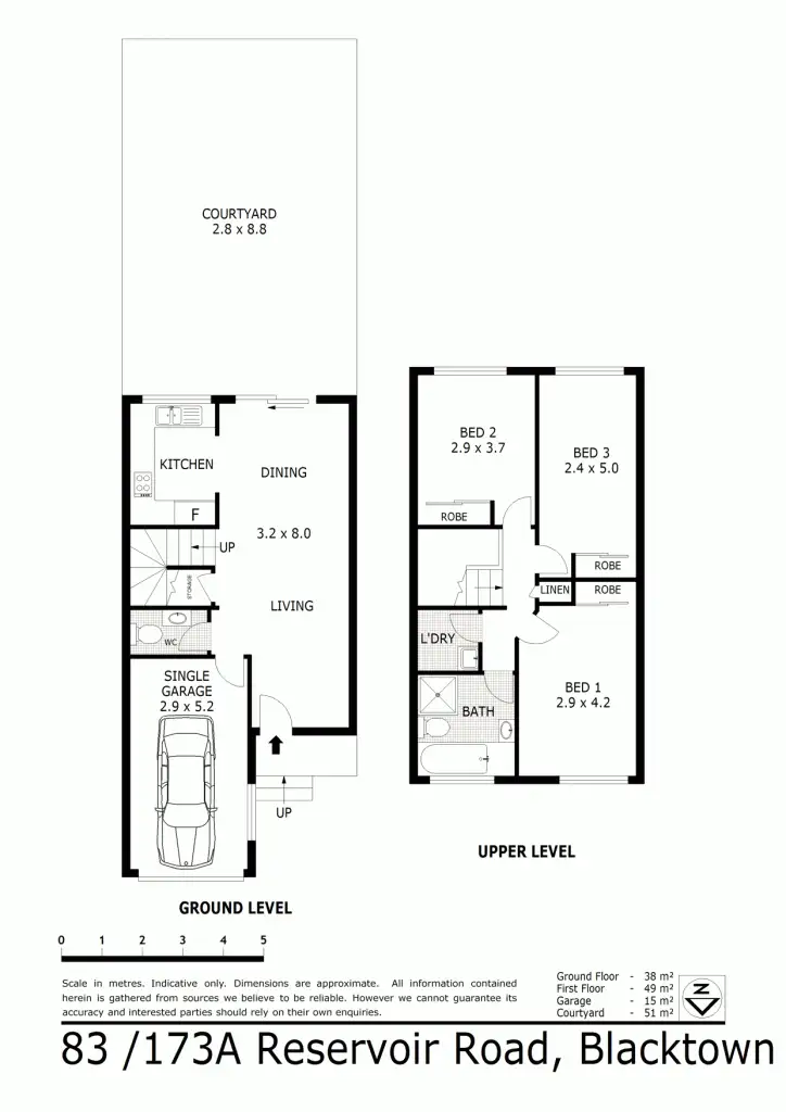 Floorplan of Homely townhouse listing, 83/173a Reservoir Rd, Blacktown NSW 2148