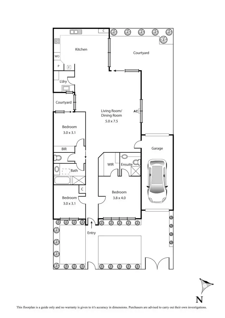 Floorplan of Homely townhouse listing, 8 Keith Street, Beaumaris VIC 3193