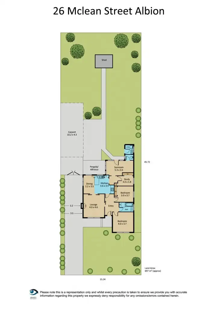 Floorplan of Homely house listing, 26 Mclean Street (Albion), Sunshine VIC 3020