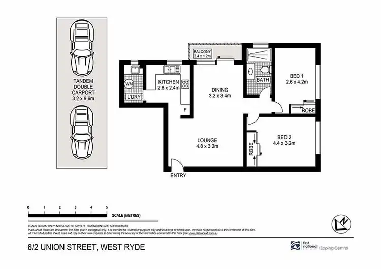 Floorplan of Homely unit listing, 6/2 Union Street, West Ryde NSW 2114