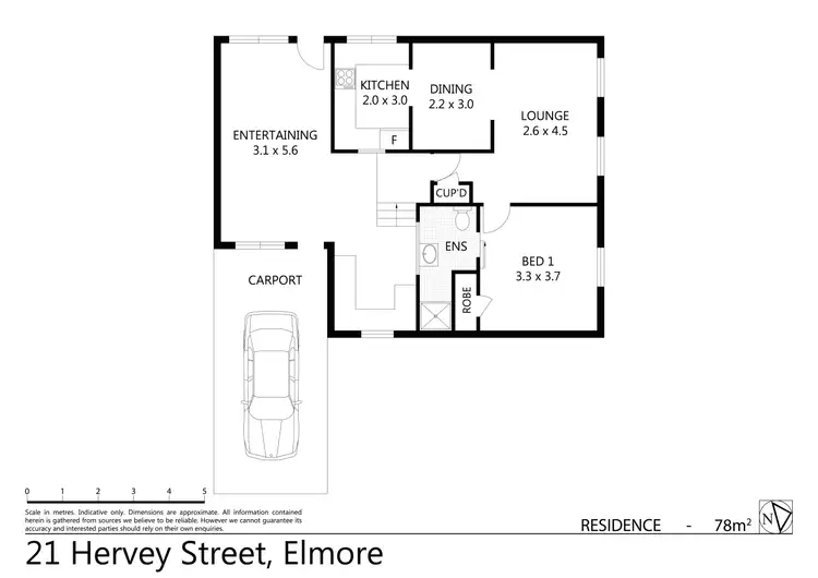 Floorplan of Homely house listing, 21 Hervey Street, Elmore VIC 3558