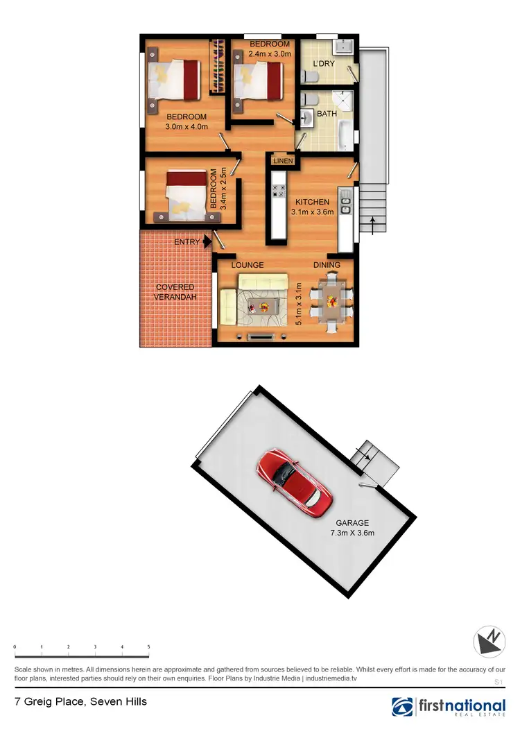 Floorplan of Homely house listing, 7 Greig Place, Seven Hills NSW 2147