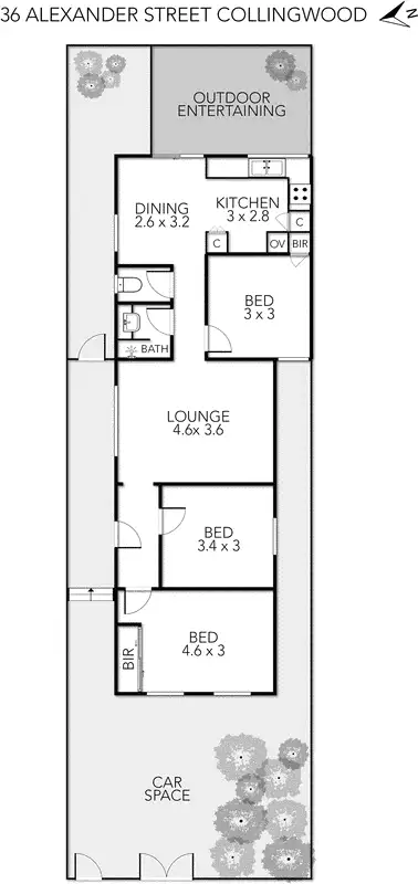 Floorplan of Homely house listing, 36 Alexander Street, Collingwood VIC 3066