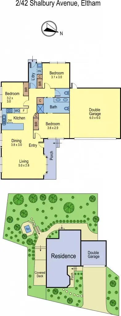 Floorplan of Homely unit listing, 2/42 Shalbury Avenue, Eltham VIC 3095