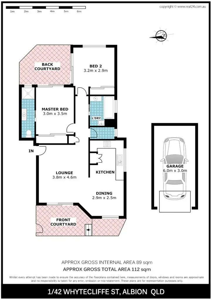 Floorplan of Homely unit listing, 1/42 Whytecliffe Street, Albion QLD 4010