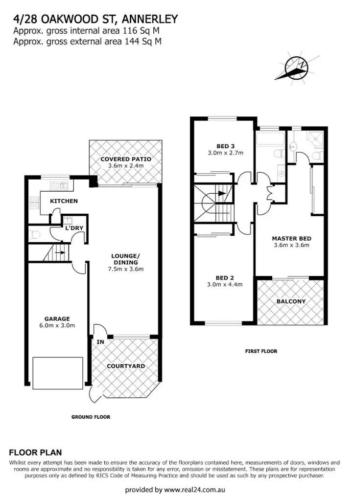 Floorplan of Homely townhouse listing, 4/28 Oakwood Street, Annerley QLD 4103
