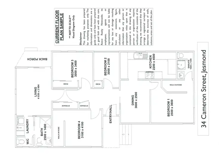 Floorplan of Homely house listing, 34 Cameron Street, Jesmond NSW 2299