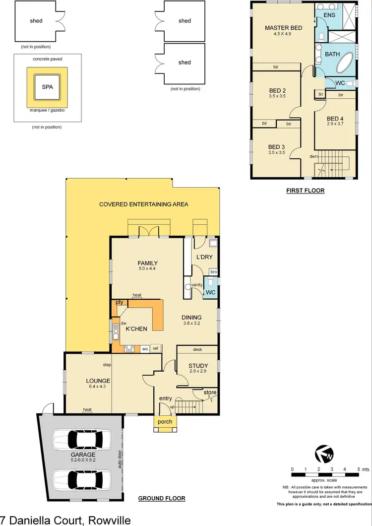 Floorplan of Homely house listing, 7 Daniella Court, Rowville VIC 3178