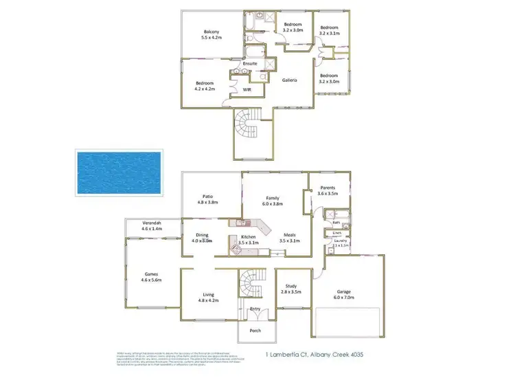 Floorplan of Homely house listing, 1 Lambertia Court, Albany Creek QLD 4035